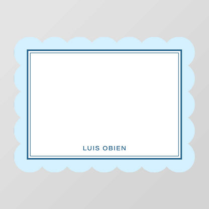 Underlined Scalloped Shaped Notecard