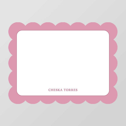 Side Scalloped Shaped Notecard