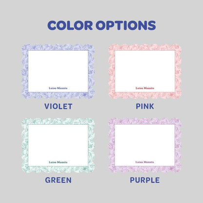 Floweret Scalloped Shaped Notecard