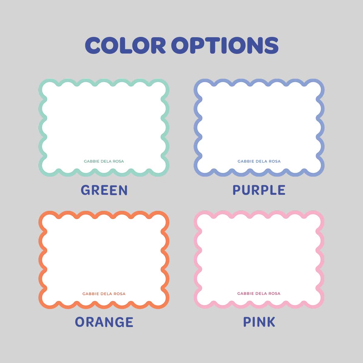 Verge Scalloped Shaped Notecard