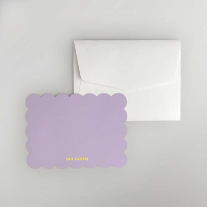 Basic Scalloped Shaped Notecard