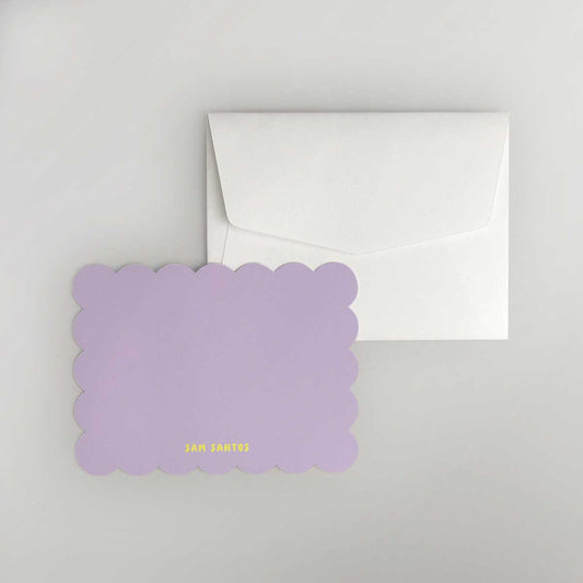 Basic Scalloped Shaped Notecard