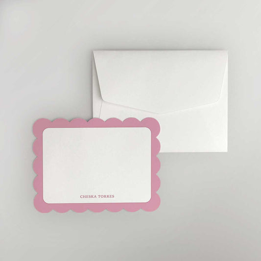 Side Scalloped Shaped Notecard