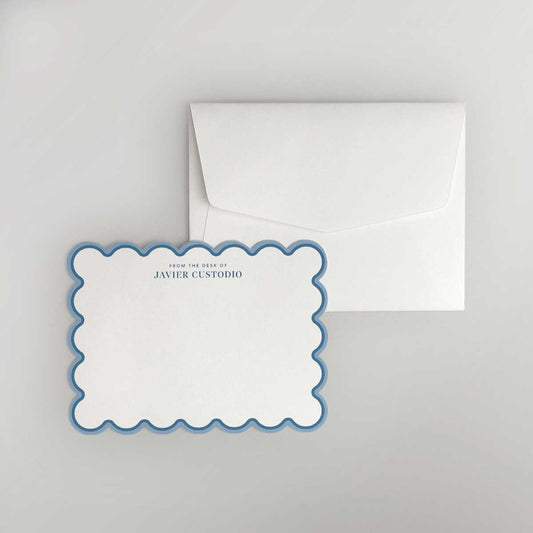 Curvy Scalloped Shaped Notecard