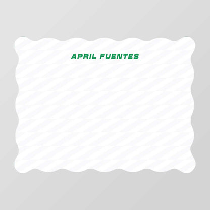 Patchy Wave Shaped Notecard