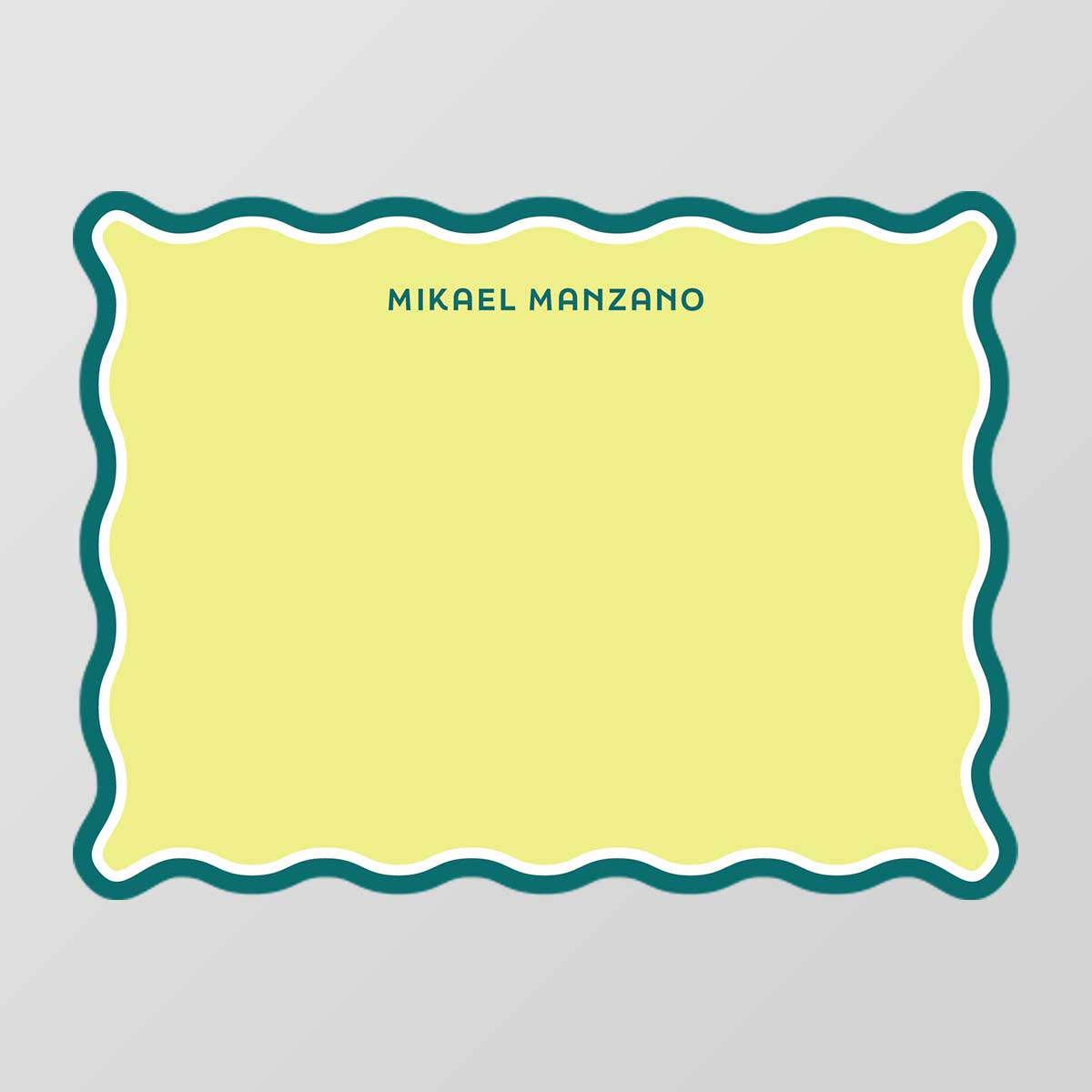 Brim Wave Shaped Notecard