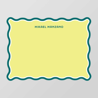 Brim Wave Shaped Notecard