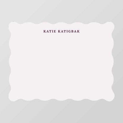 Ordinary Wave Shaped Notecard