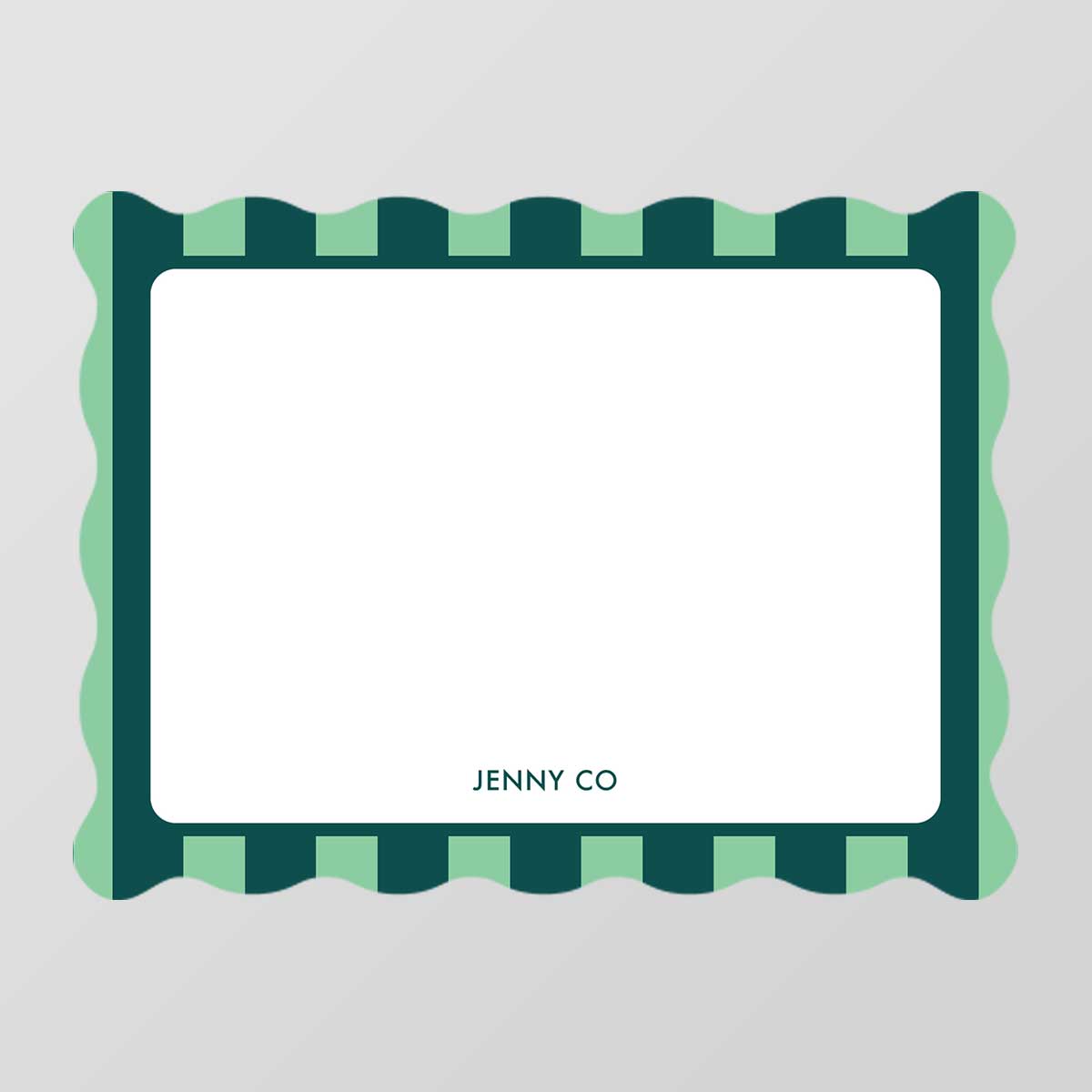 Strip Wave Shaped Notecard