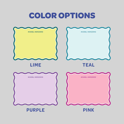 Brim Wave Shaped Notecard