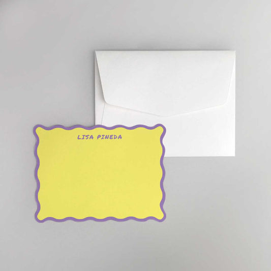 Chroma Wave Shaped Notecard