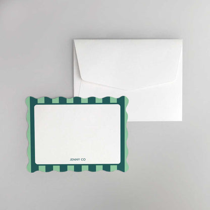 Strip Wave Shaped Notecard