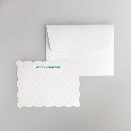 Patchy Wave Shaped Notecard