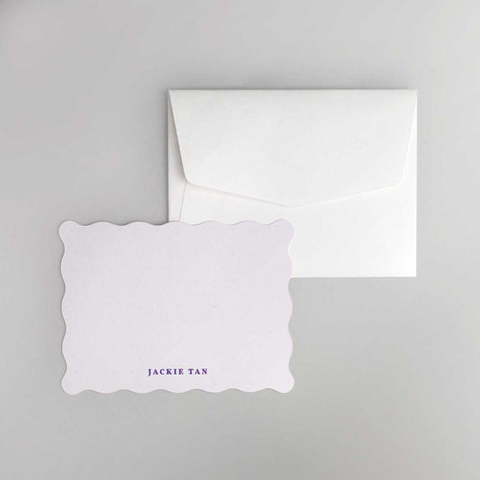Fleck Wave Shaped Notecard