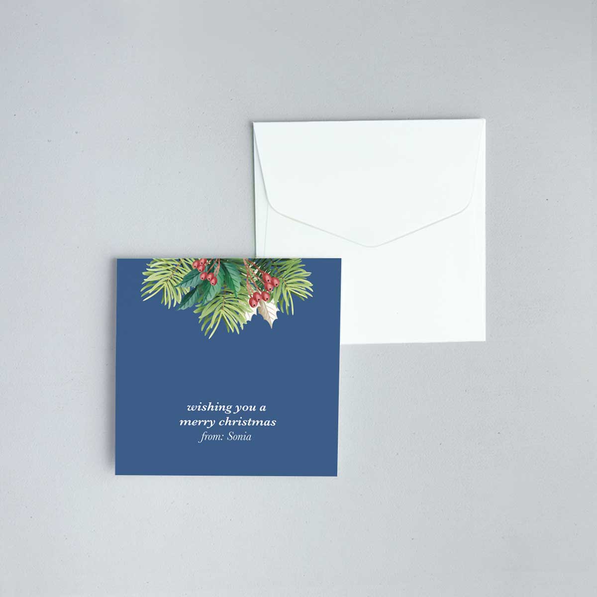 Wreath Folded Notecard