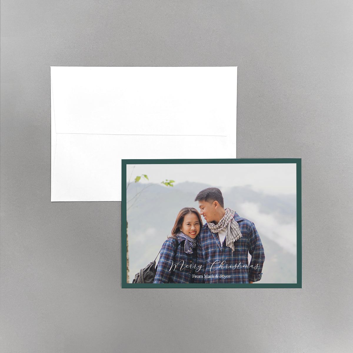 Green Border Holiday Card