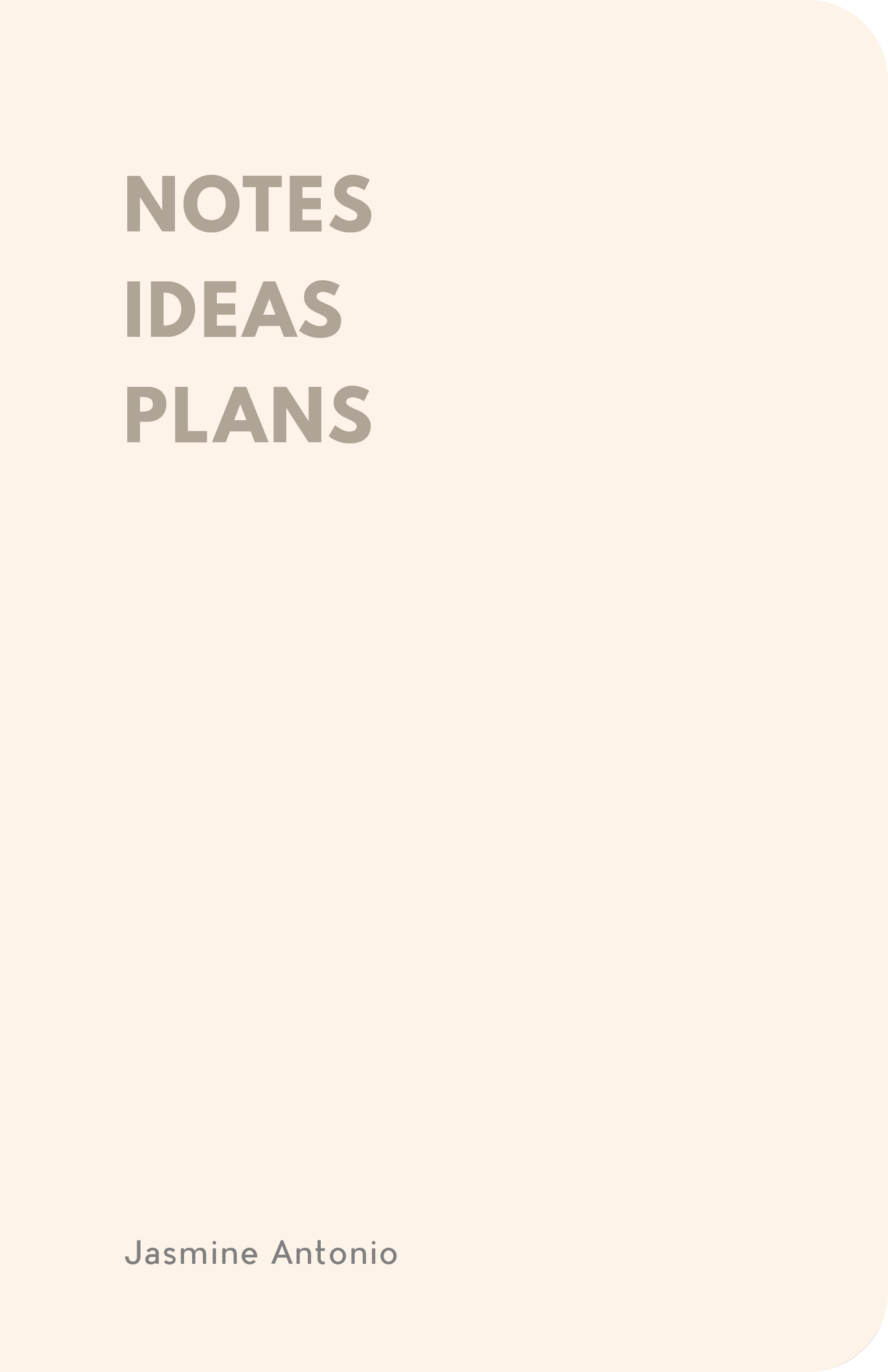 Notes Plans Ideas Notebook