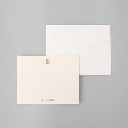 Slim Monogram Flat Notecard