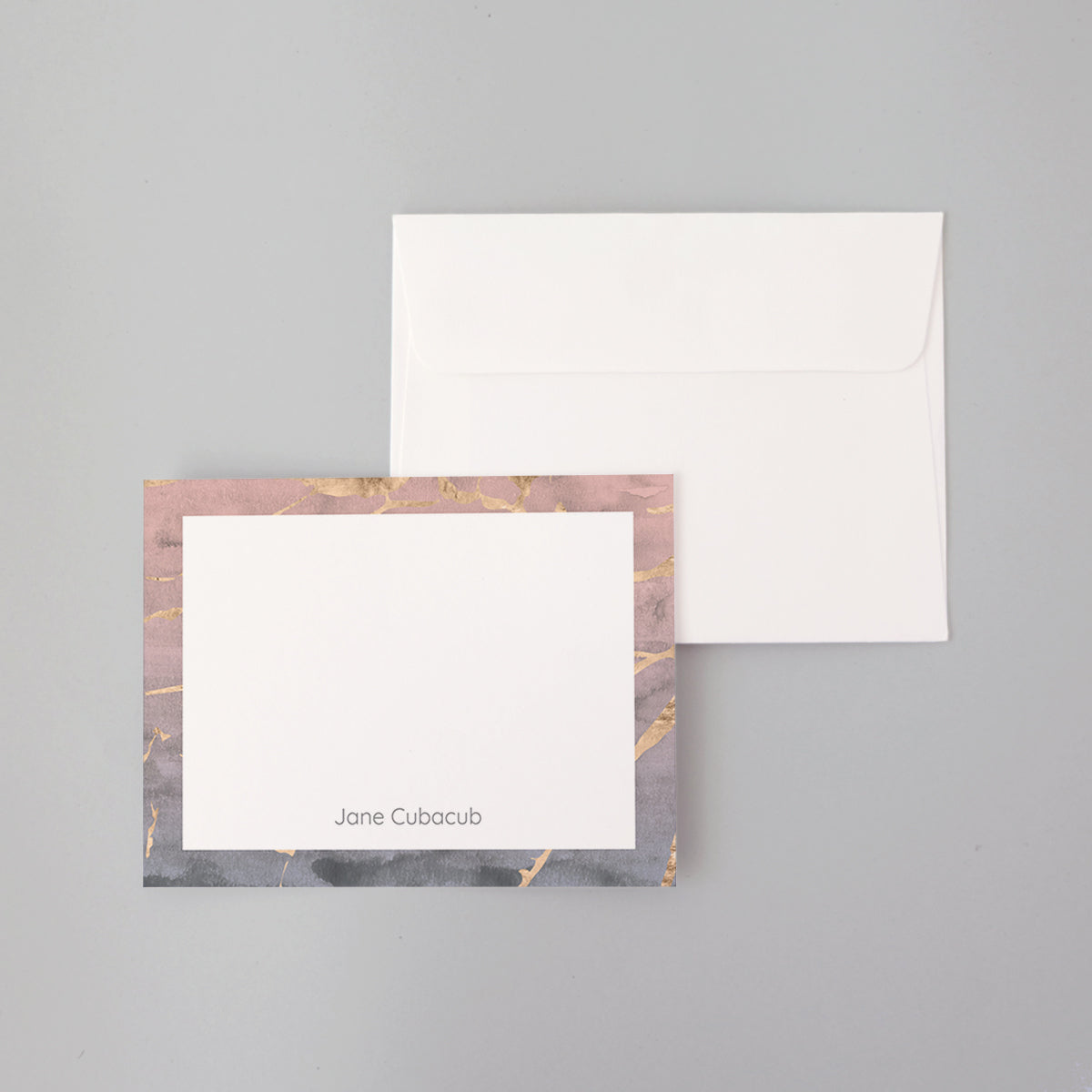 Quartz Border Flat Notecard