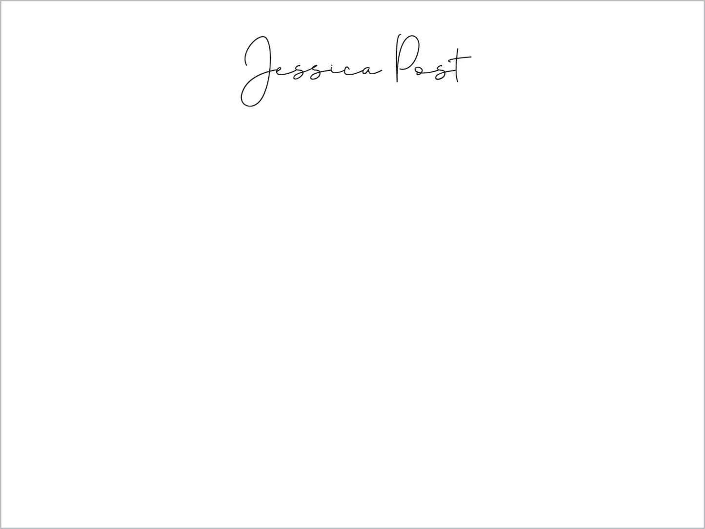 Minimalist Flat Notecard