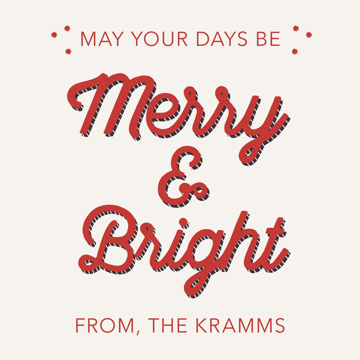 Merry & Bright Folded Notecard