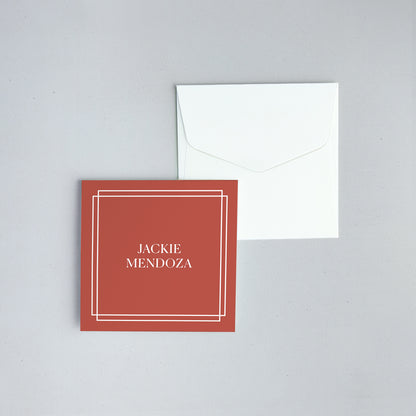 Contemporary Folded Notecard