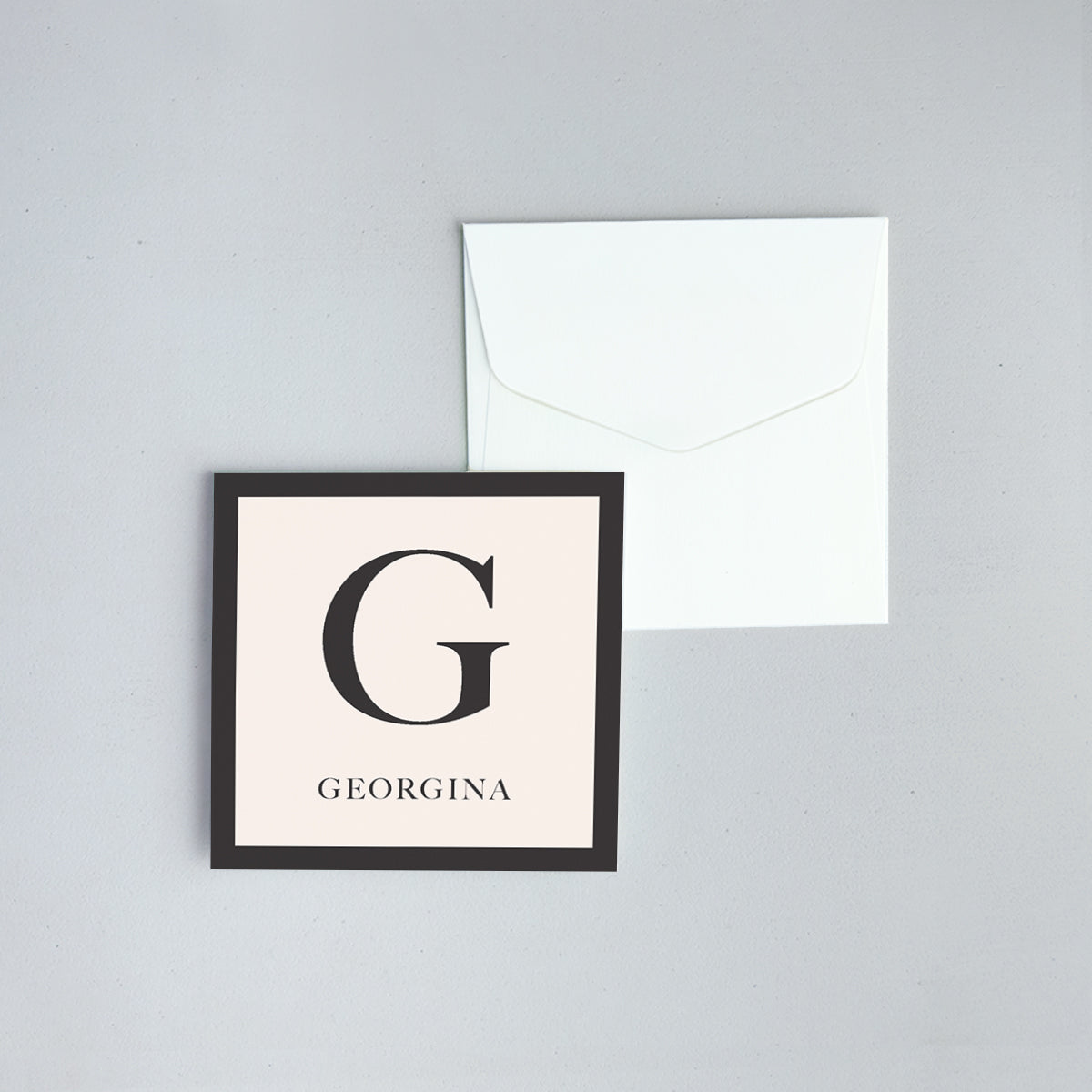 Classic Monogram Folded Notecard