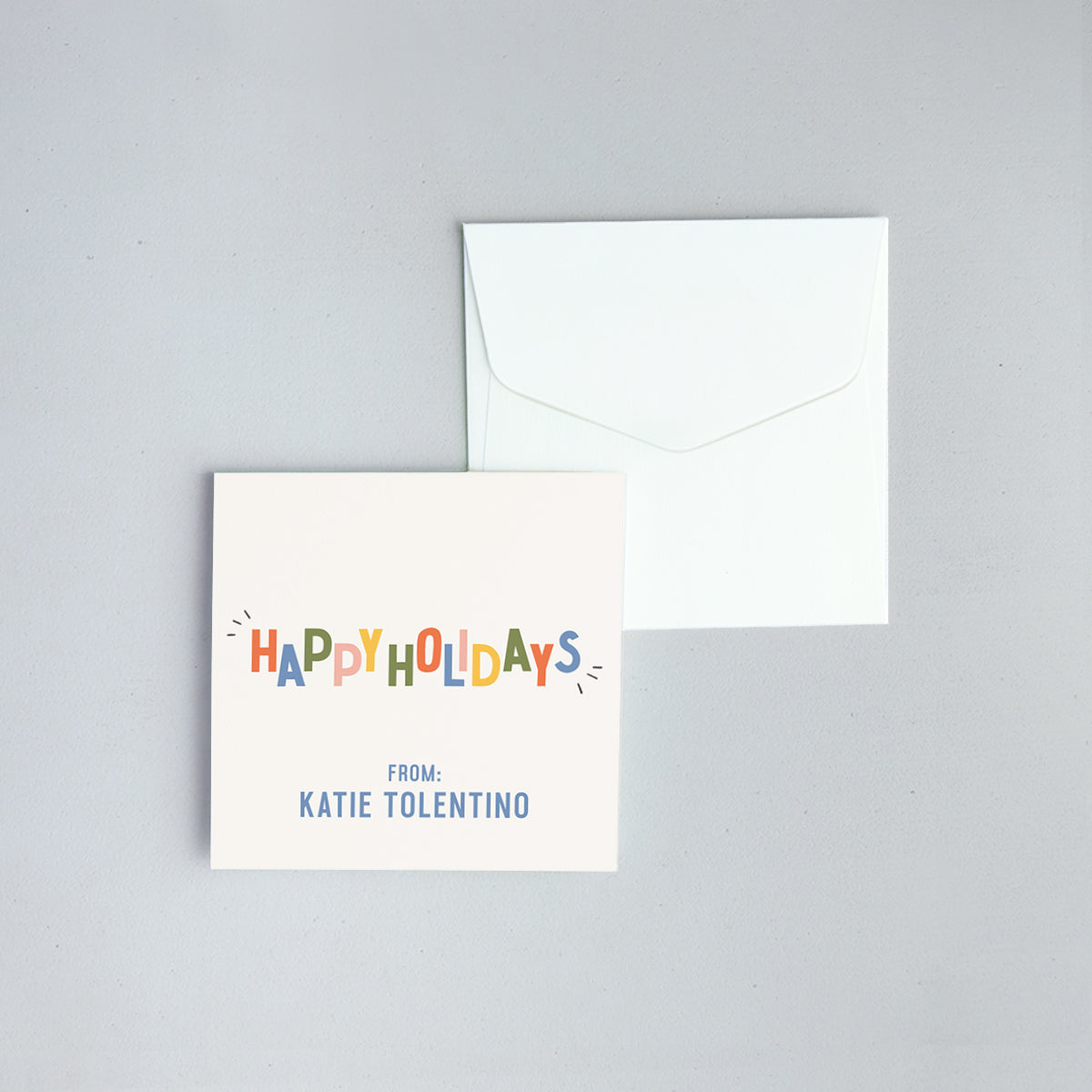 Happy Holidays Folded Notecard