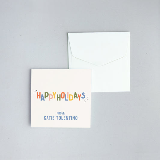 Happy Holidays Folded Notecard