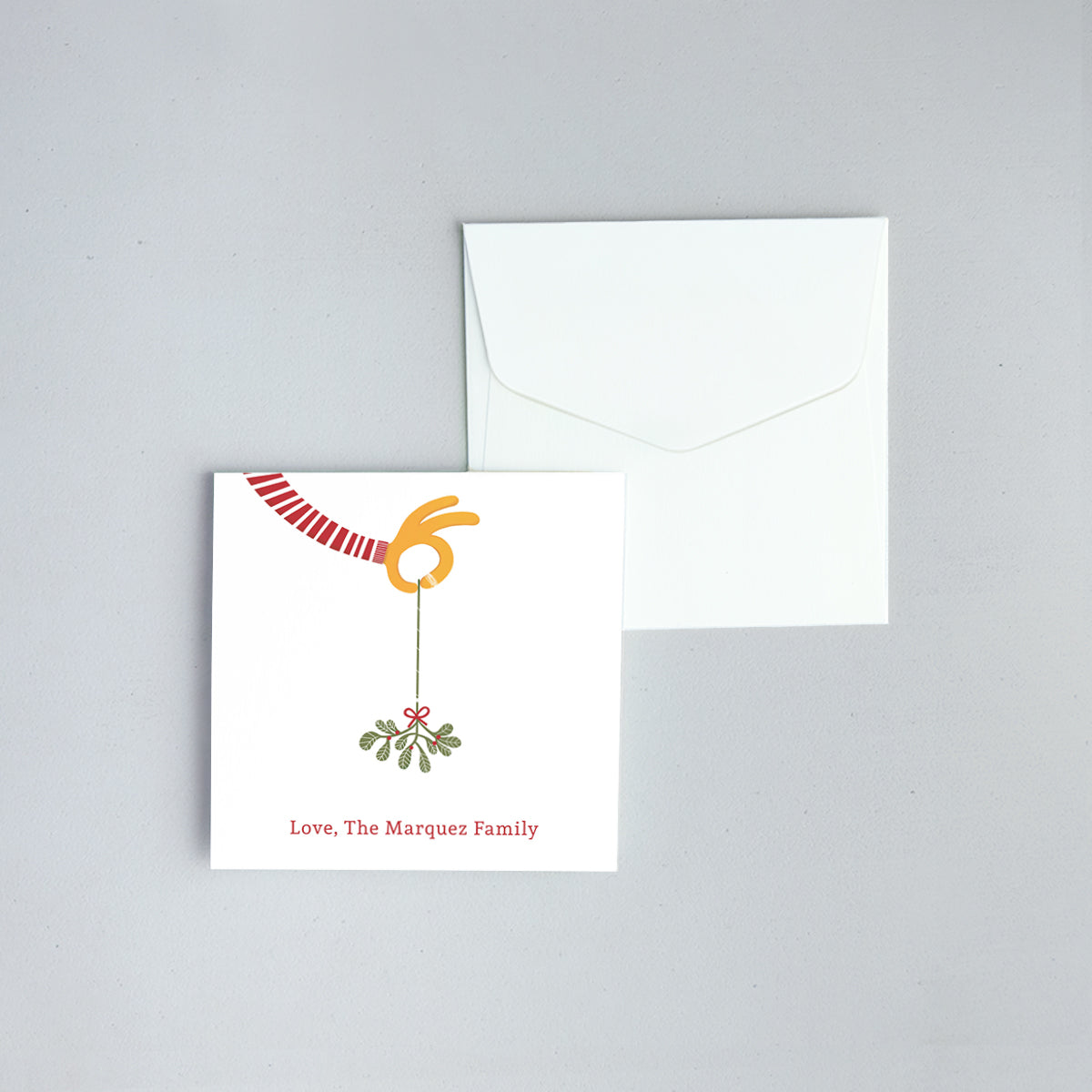 Mistletoe Folded Notecard