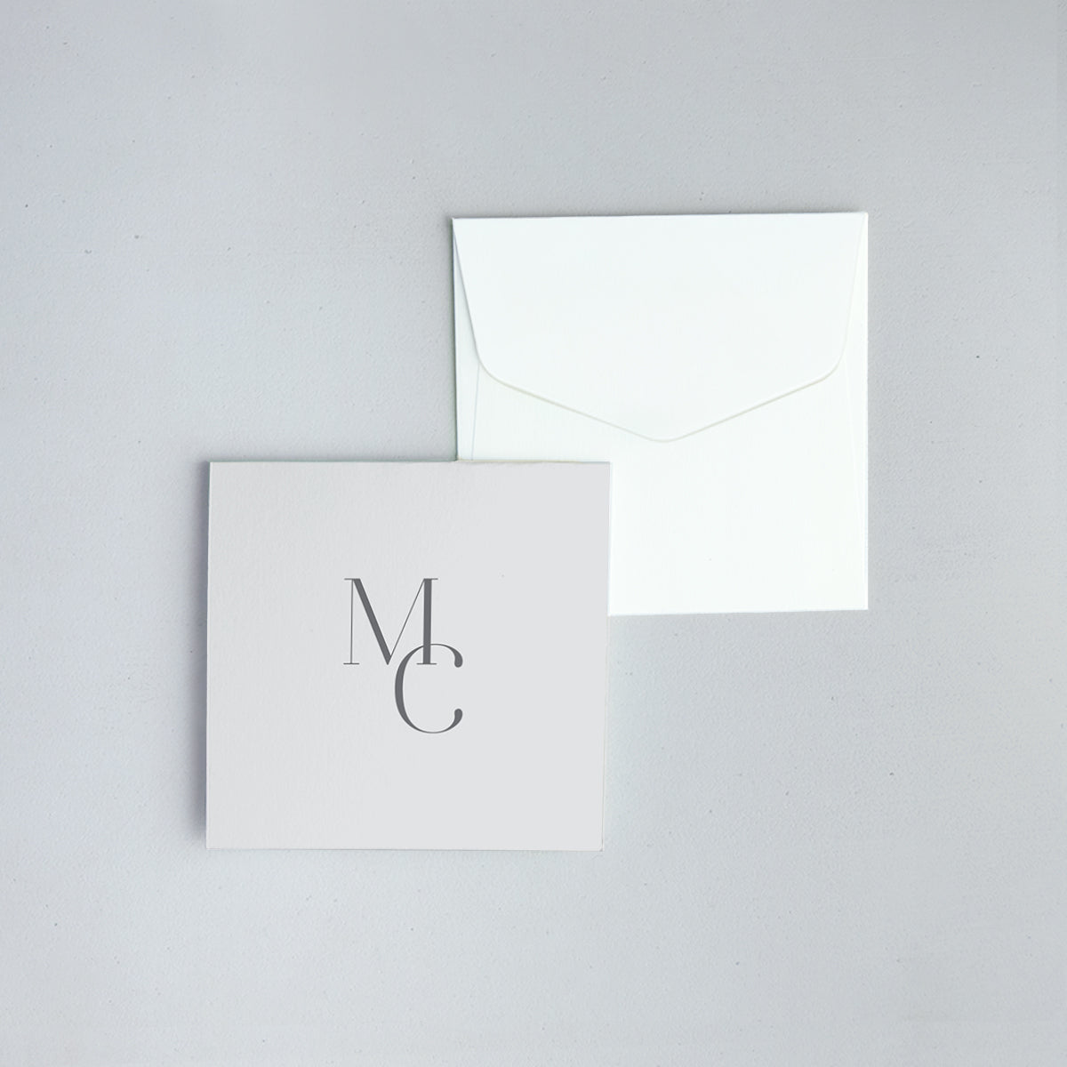 Initials Folded Notecard