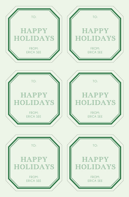 Happy Holiday Stickers